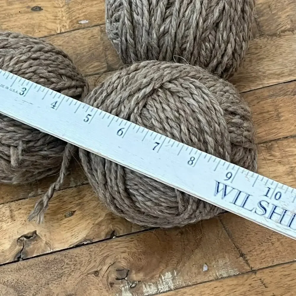 Natural 2 Ply Wool Yarn Ball Handspun Handmade 300 Grams